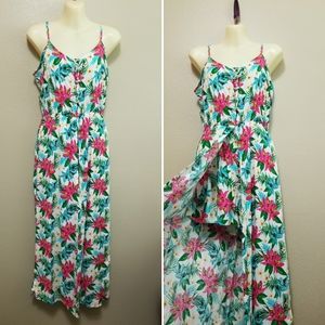 White Floral Maxi w/ Romper Shorts